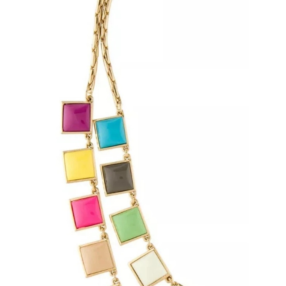 Kate Spade Gold Plated Necklace Tutti Frutti multicolored bubbles NWT 18” - Picture 10 of 11